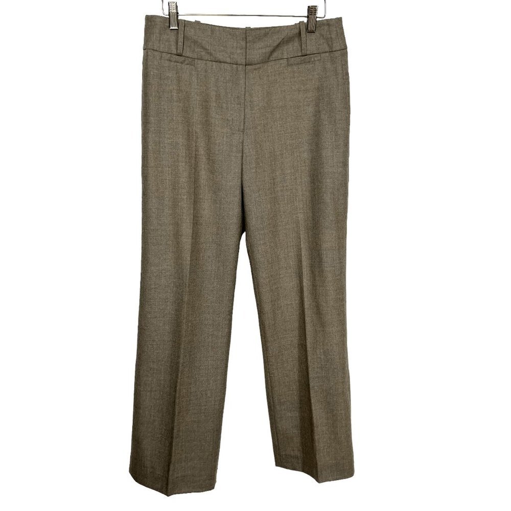 NWOT Pure Collection Grey Wool Blend Dress Wide Leg Pants Size 12